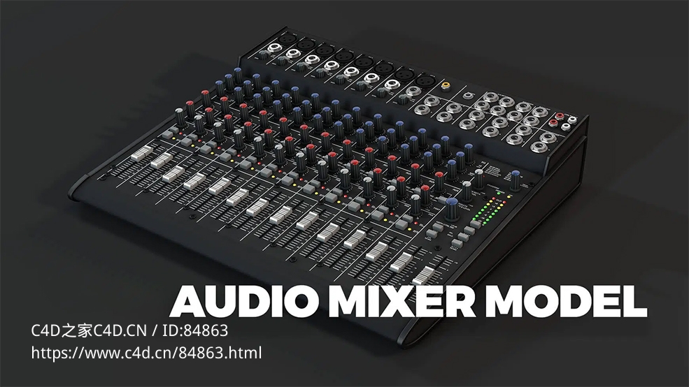 音频混音器设备c4d模型Audio Mixer - C4D之家 - Free-3D-Model-Audio-Mixer.jpg.jpg