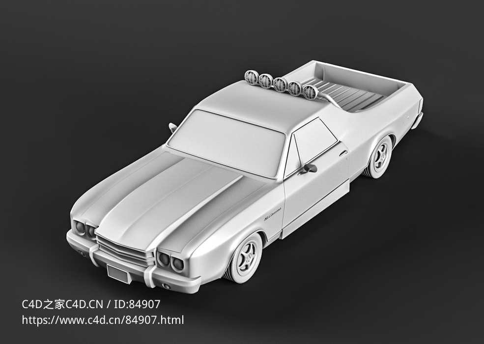 美国老式雪佛兰汽车c4d免费模型下载El Camino car 3d model - C4D之家 - EL_Camino.jpg