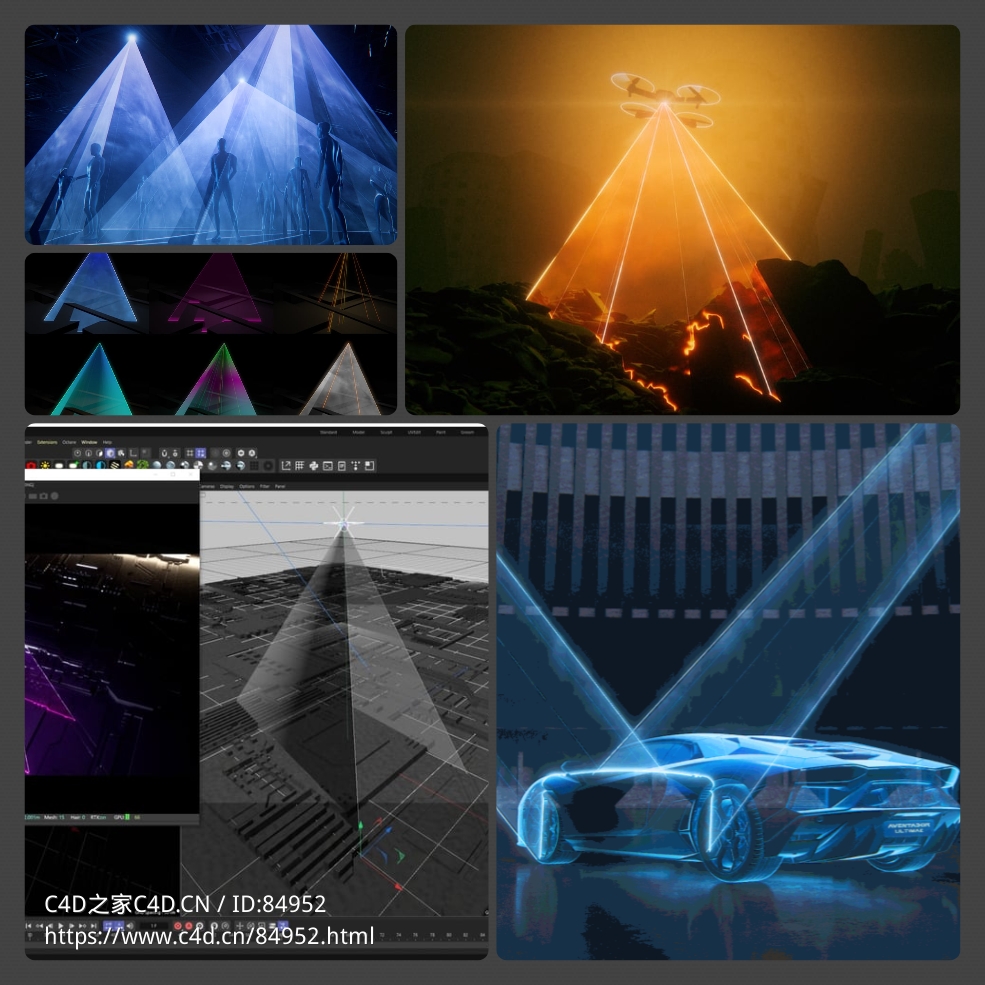 C4D激光扫描效果预设OC预设资产laser scaner v1.02 r20-23 [C4D/Octane/Physical/Xpresso] - C4D之家 - photo-collage.png