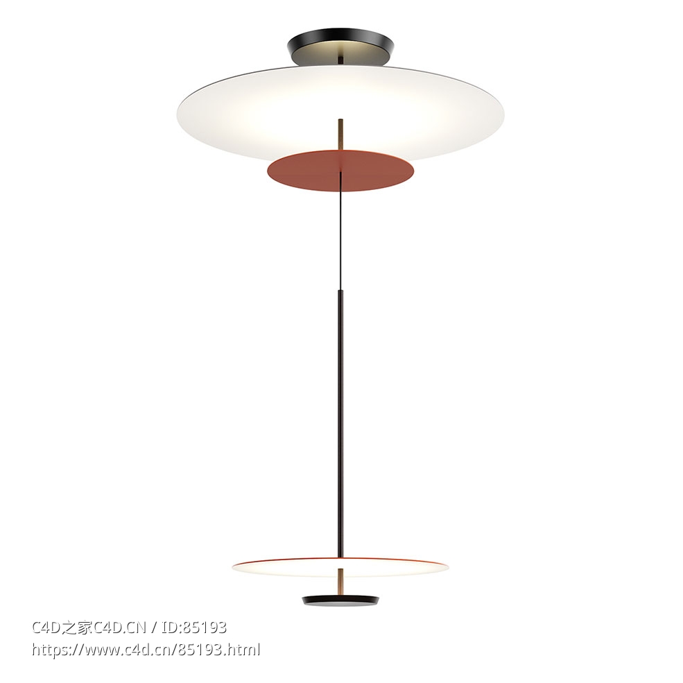平面悬挂灯天花板照明（Vibia品牌）3D模型素材下载Flat Hanging Light by Vibia - C4D之家 - 0069.jpg