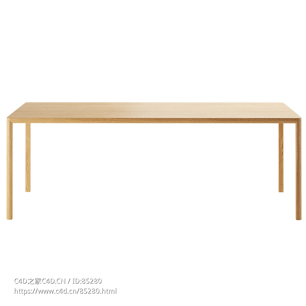 空气餐桌家用餐桌（Ethnicraft品牌）3D模型素材下载Air Dining Table by Ethnicraft - C4D之家 - 0156.jpg