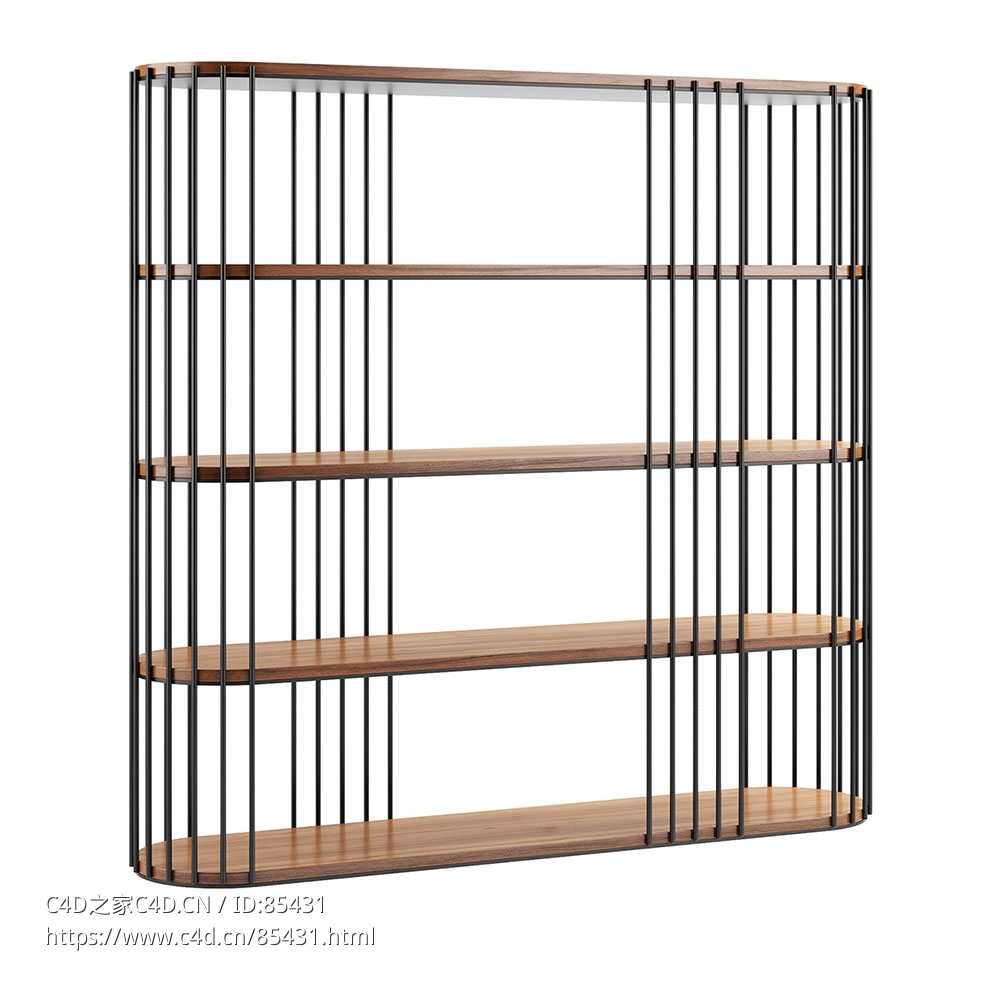 竖琴书架182书架3D模型素材下载Arpa Bookcase 182 by Bonaldo - C4D之家 - 0273.jpg