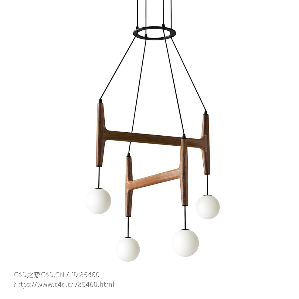 Astra 2 悬挂灯Porada品牌吊灯3D模型素材下载Astra 2 Suspension Lamp by Porada - C4D之家 - 0302.jpg