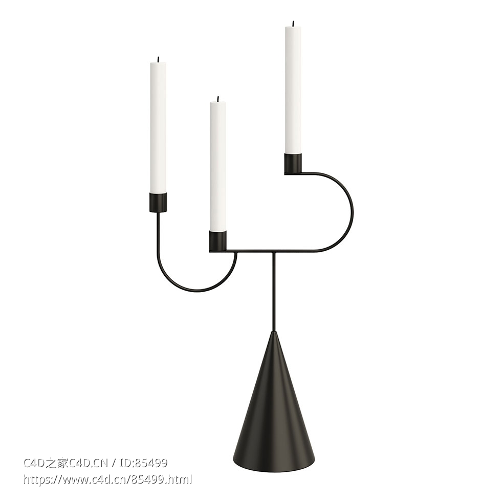 前卫烛台蜡烛架Ferm Living品牌装饰品3D模型素材下载Avant Candelabra Candle Holder - C4D之家 - 0341.jpg