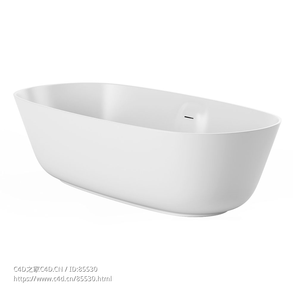 海湾185x90浴缸antoniolupi品牌卫浴3D模型素材下载Baia Bathtub 185 x 90 by antoniol - C4D之家 - 0372.jpg