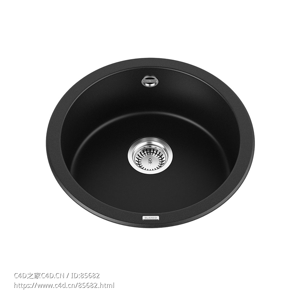 布兰科圆形厨房水槽嵌入式洗涤池3D模型素材下载Blancorondo Kitchen Sink by Blanco - C4D之家 - 0508.jpg