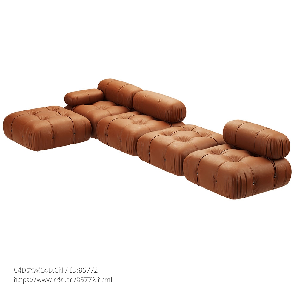 B&B意大利变色龙沙发组合1号组合沙发3D模型素材下载Camaleonda Sofa Combination 1 by - C4D之家 - 0598.jpg
