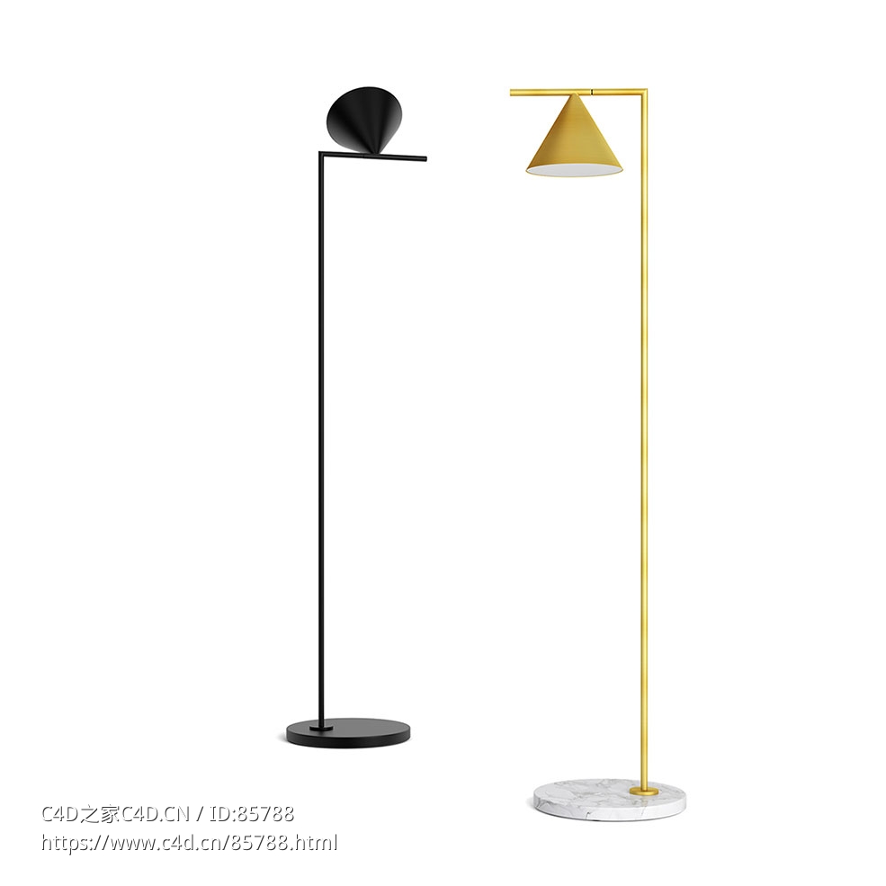 福洛斯舰长落地灯3D模型素材下载Captain Flint Floor Lamp by Flos - C4D之家 - 0614.jpg
