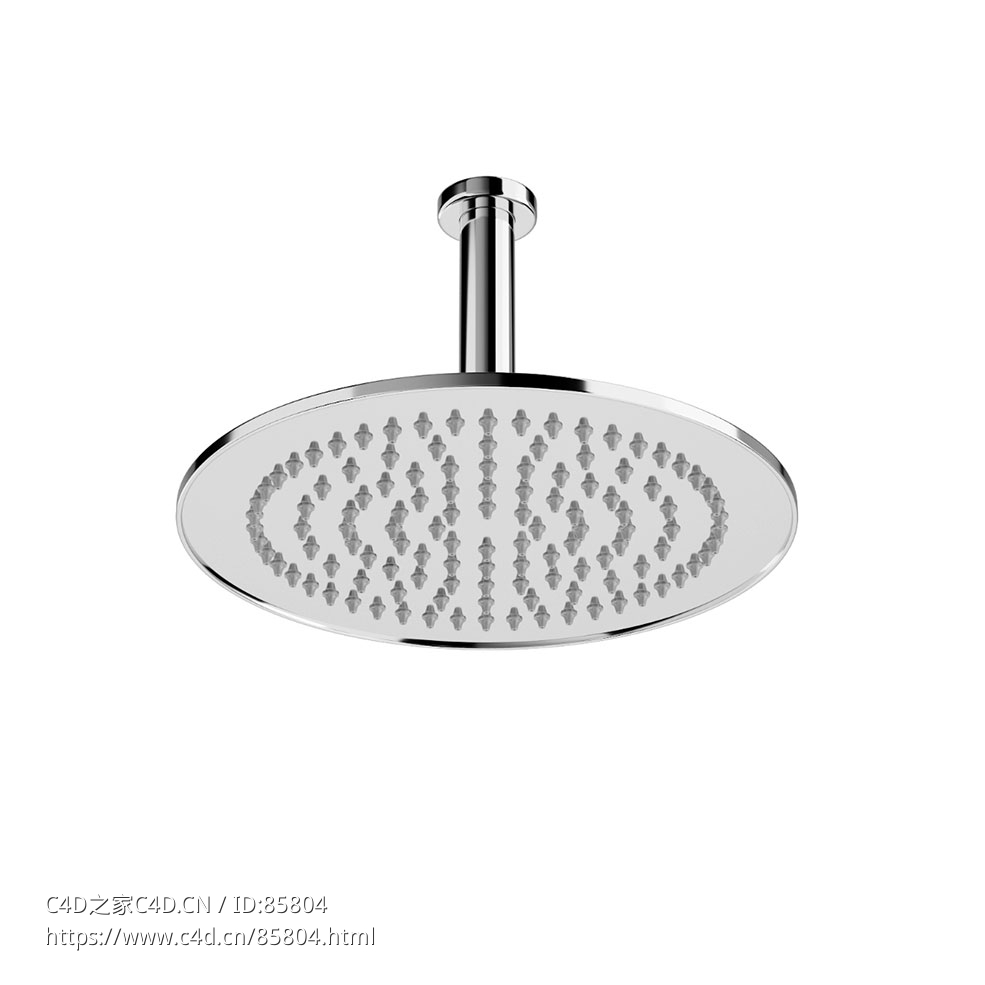 劳芬206/247毫米圆形嵌入式花洒3D模型素材下载Ceiling Round Rain Shower Head 206 an - C4D之家 - 0630.jpg