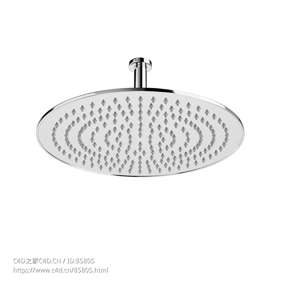 劳芬306/356毫米圆形嵌入式花洒3D模型素材下载Ceiling Round Rain Shower Head 306 an - C4D之家 - 0631.jpg