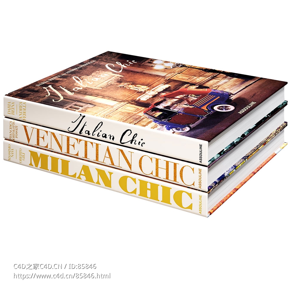 雅致咖啡桌书籍系列3D模型素材下载Chic Coffee Table Books Collection by Assouline - C4D之家 - 0672.jpg