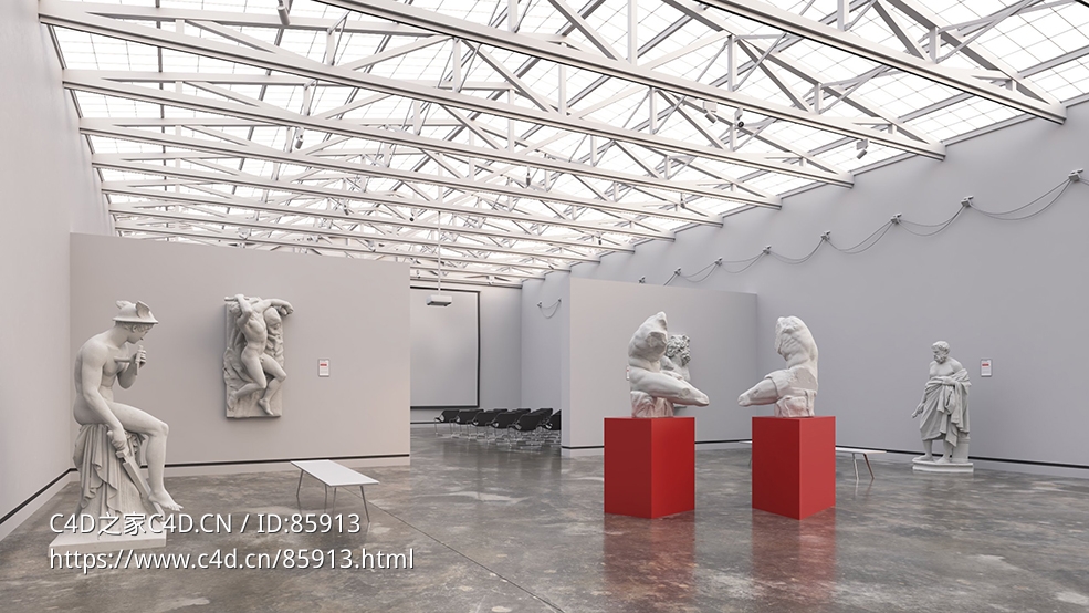 欧洲古典人像雕塑展厅C4D模型 高品质博物馆室内场景 - C4D之家 - AI66_002_Cam_002_C4D.jpg
