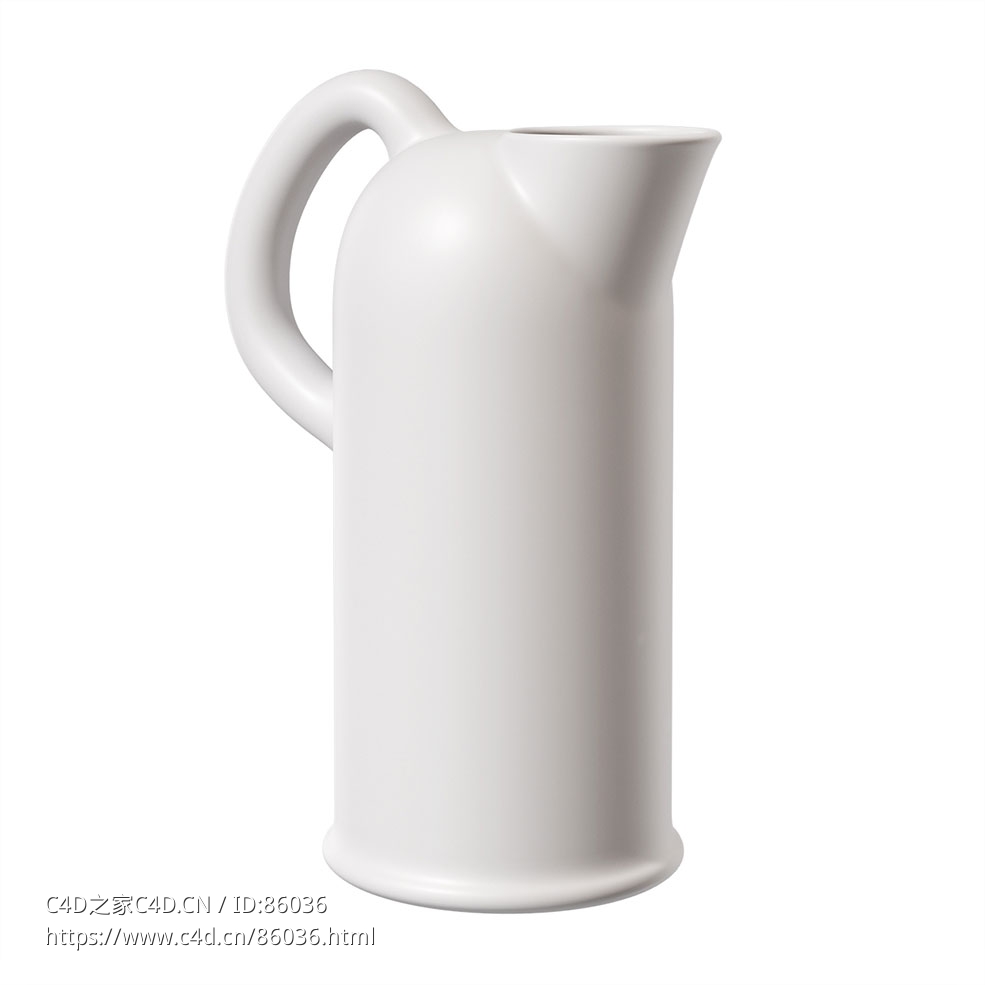 Origin Made陶土水壶3D模型素材下载Clay Water Jug by Origin Made - C4D之家 - 0718.jpg