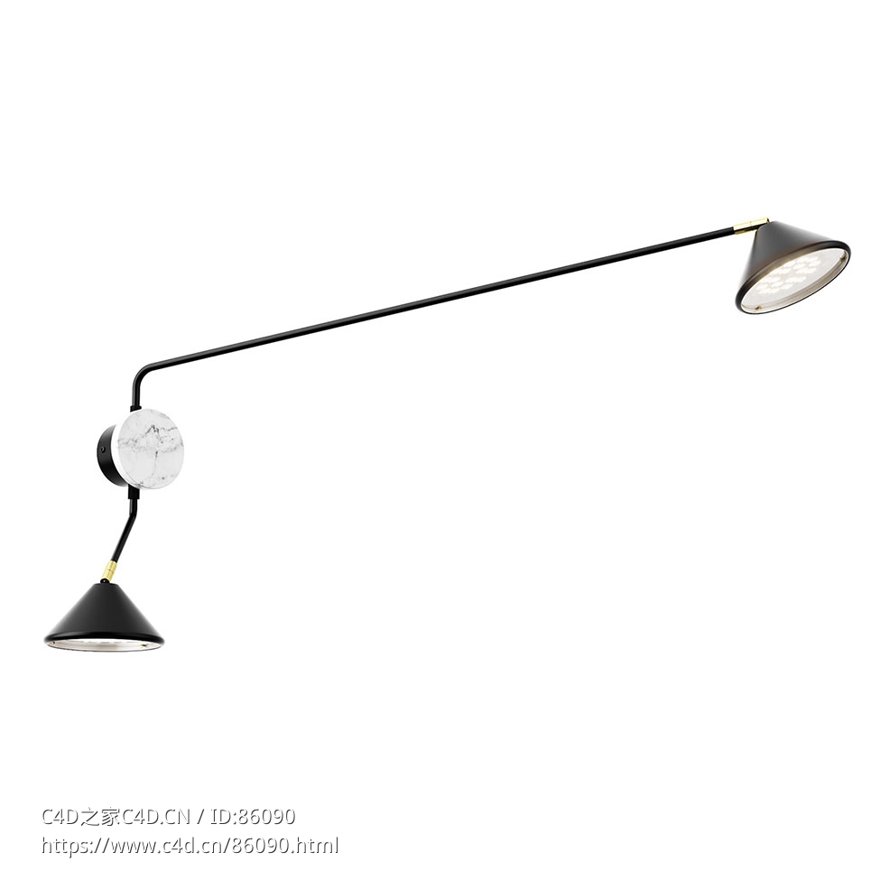 Seyvaa圆锥双头壁灯3D模型素材下载Conic Duo Wall Lamp by Seyvaa - C4D之家 - 0772.jpg