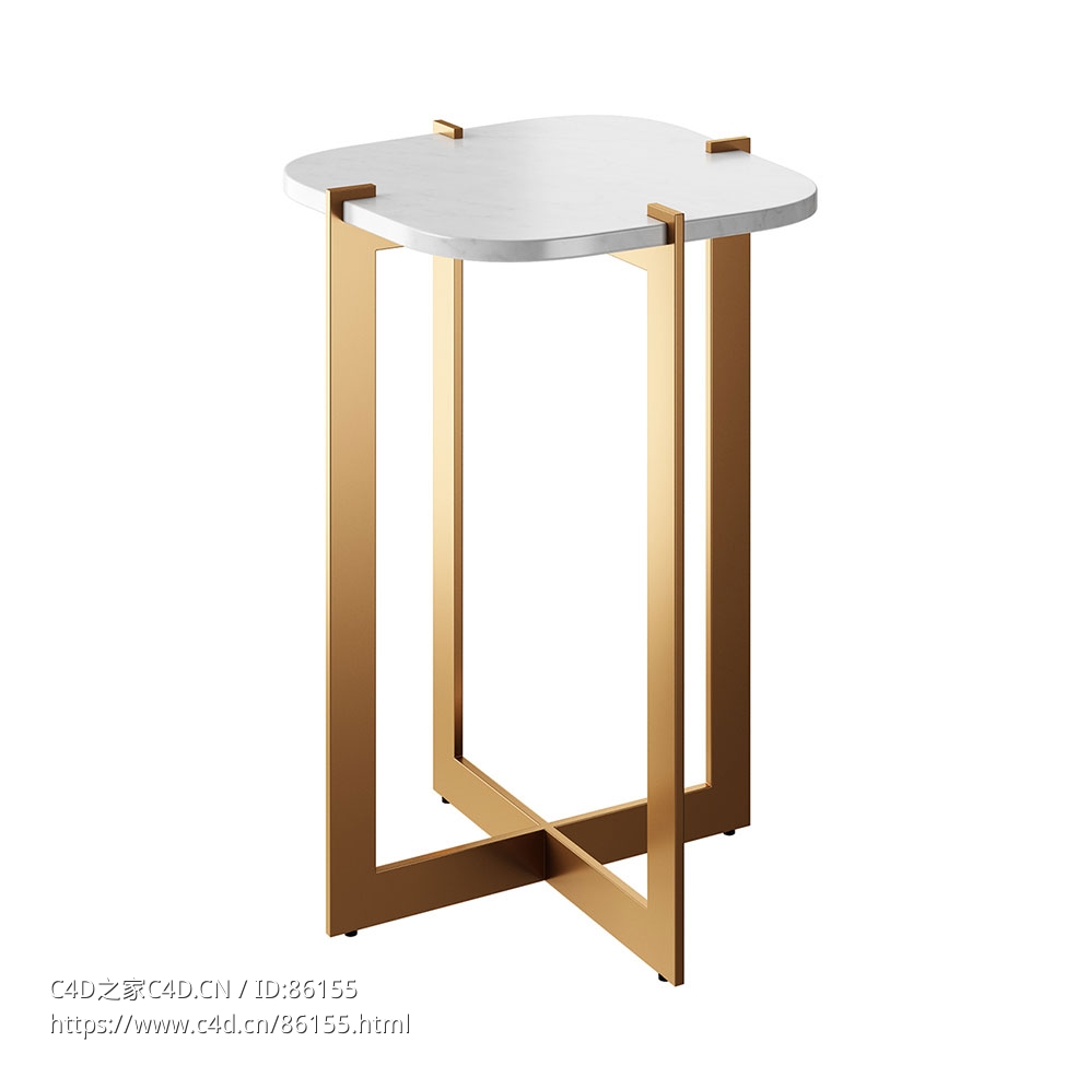 克鲁兹220H边桌 (边桌)3D模型素材下载Cruz Side Table 220H by Quinti - C4D之家 - 0837.jpg