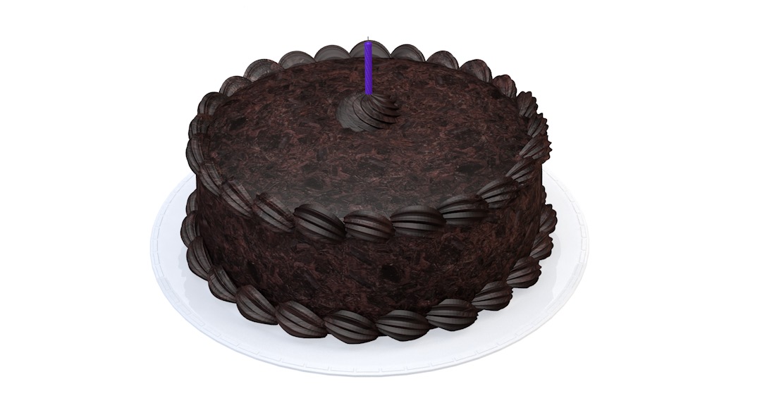 巧克力生日蛋糕C4D模型 cake c4d model - C4D之家 - cinema4d_ 2016-11-10 23.57.12.jpg