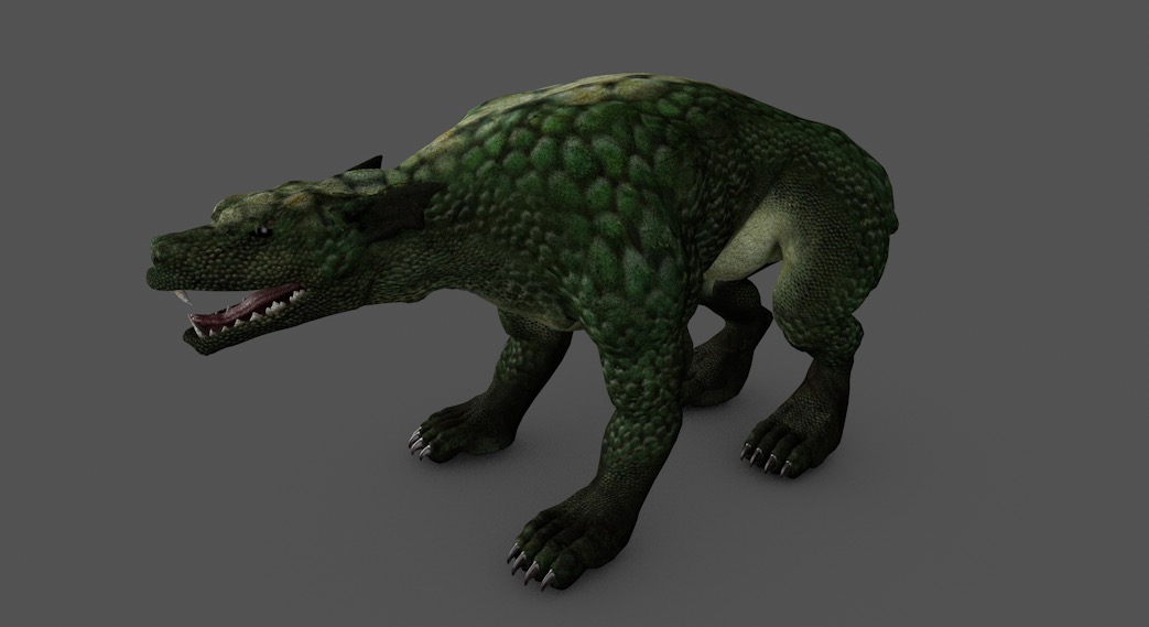 变异的动物：龙鳞犬C4D游戏角色模型 Dragon Hound 3d model - C4D之家 - cinema4d_ 2016-12-25 22.25.18.jpg