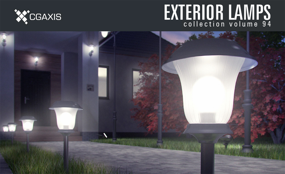 26个室外路灯3D模型 CGAxis – Exterior Lamps 3D Models Collection – Volume 94 - C4D之家 - 0.jpg