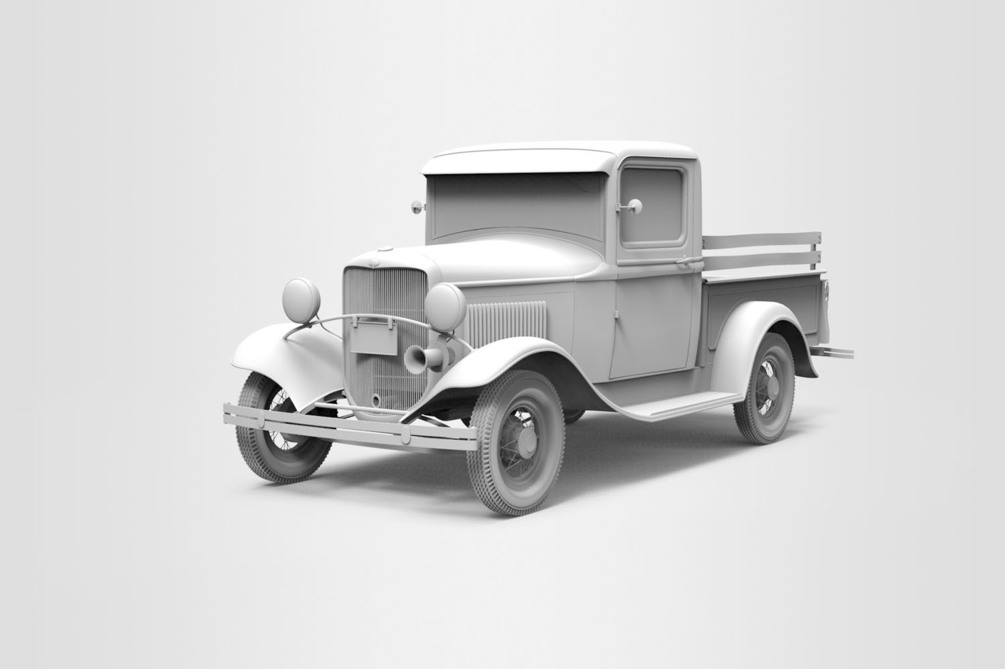 解放卡车C4D模型 Truck - C4D之家 - ford_clay_2.jpg