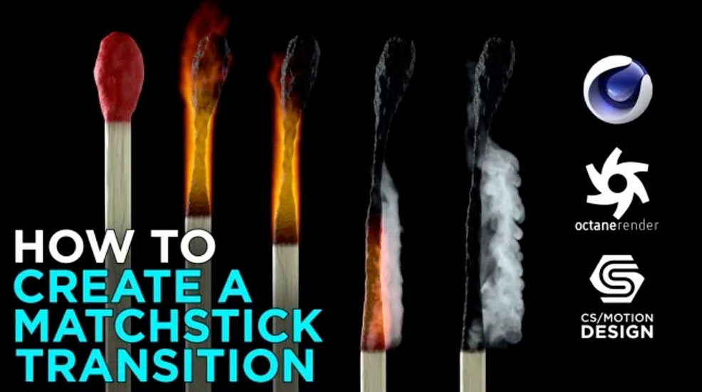 C4D火柴燃烧动画教程 Modeling a Matchstick and burning it down in Cinema 4D - C4D之家 - 屏幕快照-2019-09-24-21.36.30.jpg