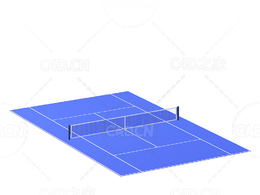 网球场C4D模型下载