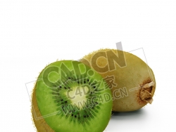 猕猴桃切开的水果猕猴桃一半猕猴桃C4D模型 kiwifruit