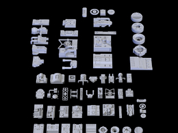 科幻机械零件c4d免费模型下载Scifi Greeble Kitbash 3D model