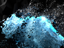 冰冻的液体x-particles+cycles4d FluidFX Frozen Fall