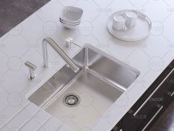 230个水槽水龙头把手厨房元素3D模型 Vol.11 Kitchen elements (C4D/MAX/FBX/OBJ格式)