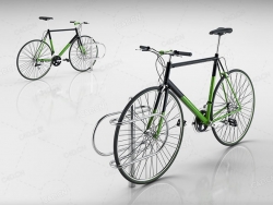 自行车3d model bike rack witch bike