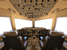 波音777机舱内景C4D模型(白模/C4D) Boeing 777 Cockpit