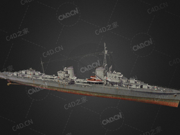 德国海军莱伯勒希斯马斯驱逐舰C4D模型下载Leberecht Maass 3d model