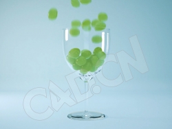 C4D OCTANE往酒杯里倒入葡萄动画教程Cinema4D Tutorials - Grapes Falling - Dynamics