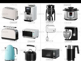 25个高精度厨房相关3D模型 Kitchen Appliances 3D Models Collection – Volume 116