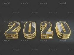 C4D OCTANE 2020年立体字工程