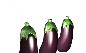 C4D蔬菜模型-茄子模型 Eggplant