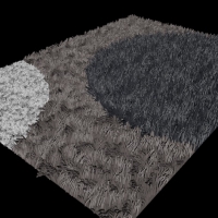 三色绒毛客厅地毯C4D模型 Carpet 3D model