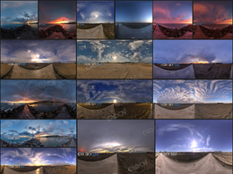 20幅户外高动态天空HDR环境贴图素材蓝天白云日落晚霞晨曦 HDRI Skies Pack 25