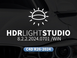 专业产品布光hdr环境制作软件+C4D接口插件HDR Light Studio 8.2.2.2024.0701 Win