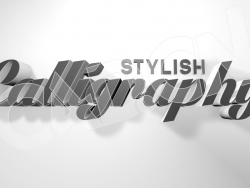 C4D时尚立体字电影片头文字标题文字模型 Stylish Calligraphy 3d model