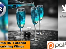 C4D倒酒气泡效果教程 SPARKLING WINE (Cinema 4D Tutorial)