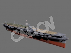 C4D海军舰艇军舰舰船-瑞鹤号航空母舰模型 Zuikaku 1944 3d Model