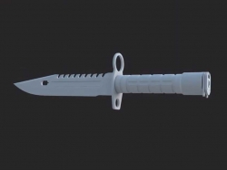 C4D美军M9卡口刺刀建模视频教程 M9 Bayonet 3D modeling Cinema 4D timelaps