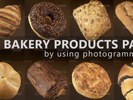 10个面包3D模型 Gumroad – Bakery Products Pack