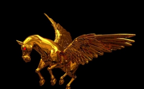 金色飞马C4D模型 Golden Pegasus