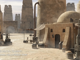 塔图因沙漠建模楼房3D模型Tatooine Buildings Asset Pack