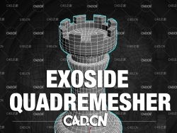 C4D四边形网格模型重拓扑插件中文汉化版 Exoside QuadRemesher v1.1 for C4D R23-S24