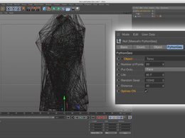 C4D将模型线条网线化预设 Manuels PythonGeo