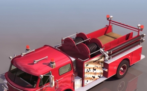 消防车C4D模型 Fire fighting vehicle 3D model