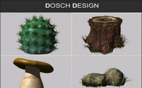 自然物3D模型（树桩、蘑菇、石头） Dosch 3D: Natural Objects V2